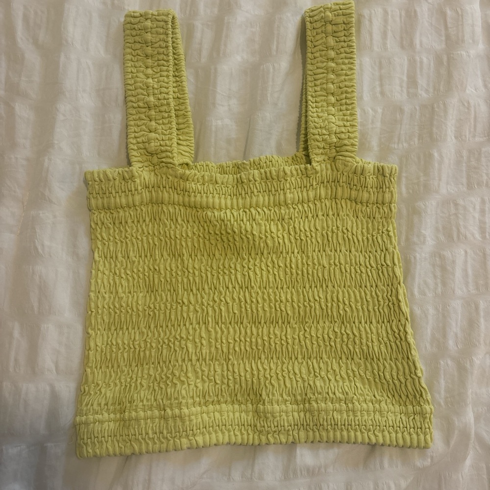Nikibiki Yellow-Green Smocked Tank
